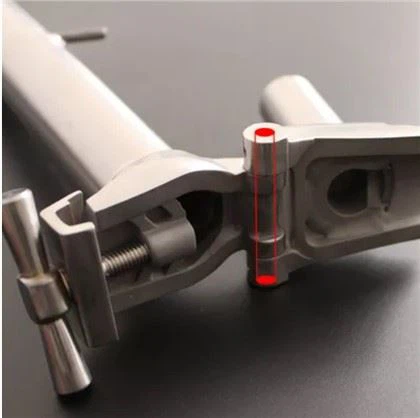 Titanium Folded bike rear hinge spindle